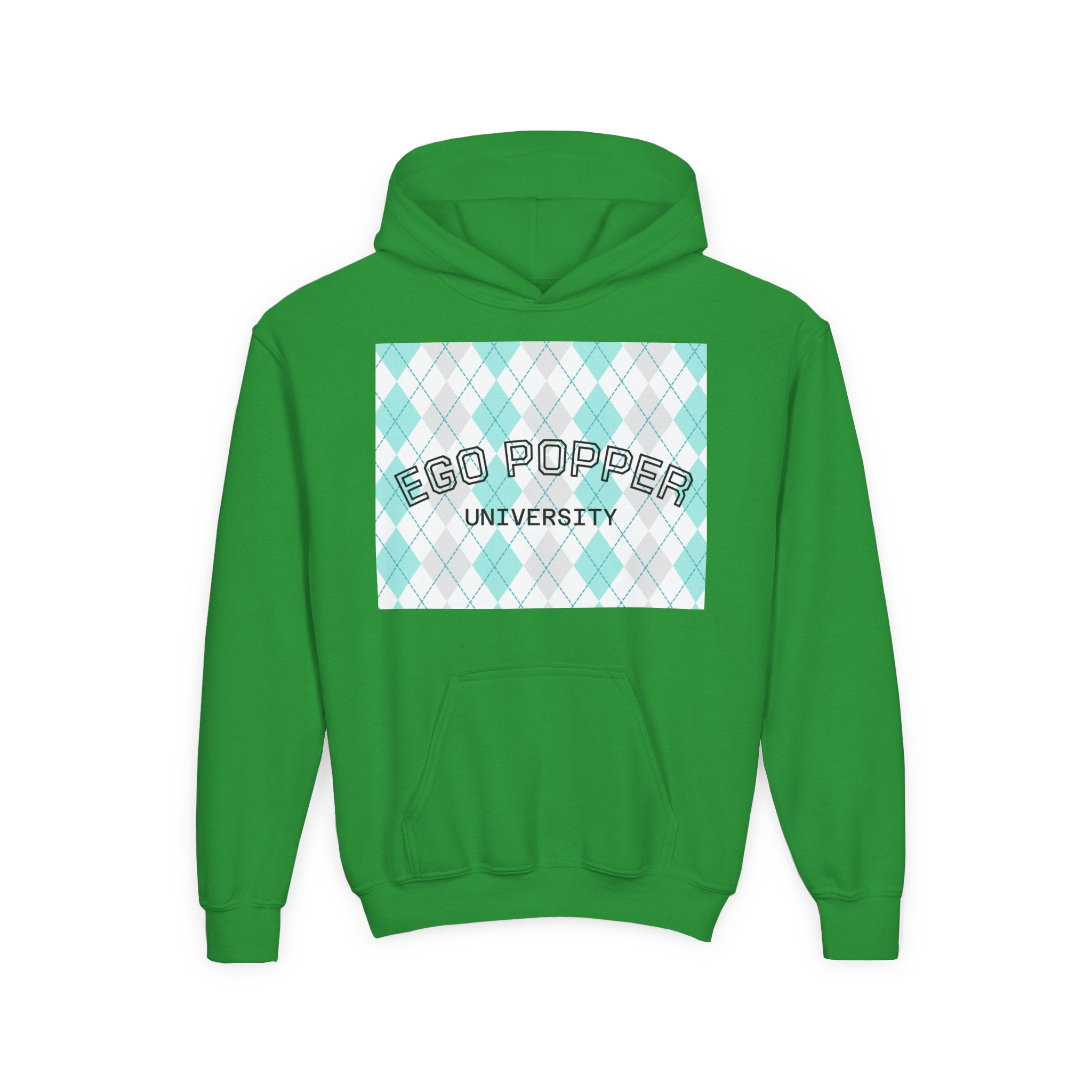 Ego Popper University Hoodie, Youth Sweater for Students, College Apparel, Funny Gift for Graduates, Cool Casual Wear