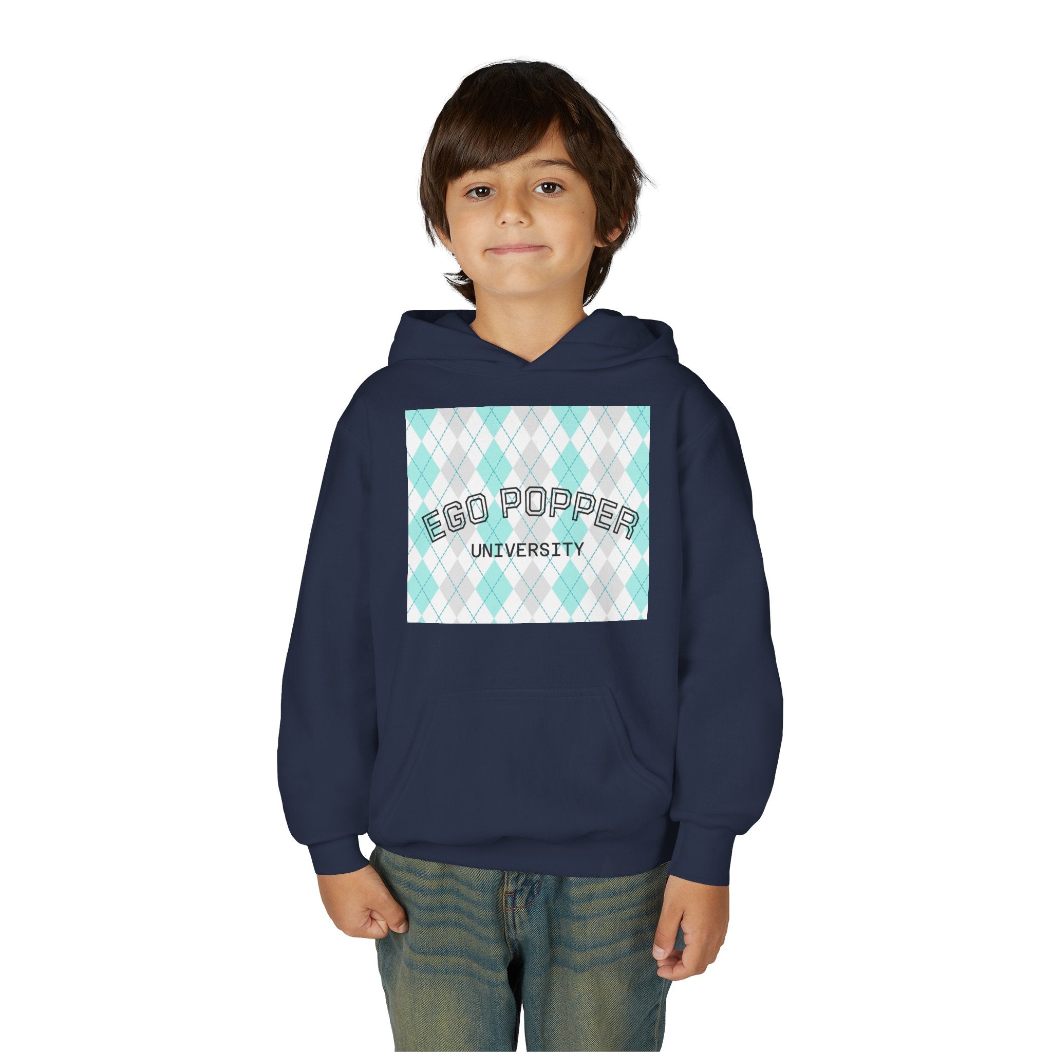 Ego Popper University Hoodie, Youth Sweater for Students, College Apparel, Funny Gift for Graduates, Cool Casual Wear