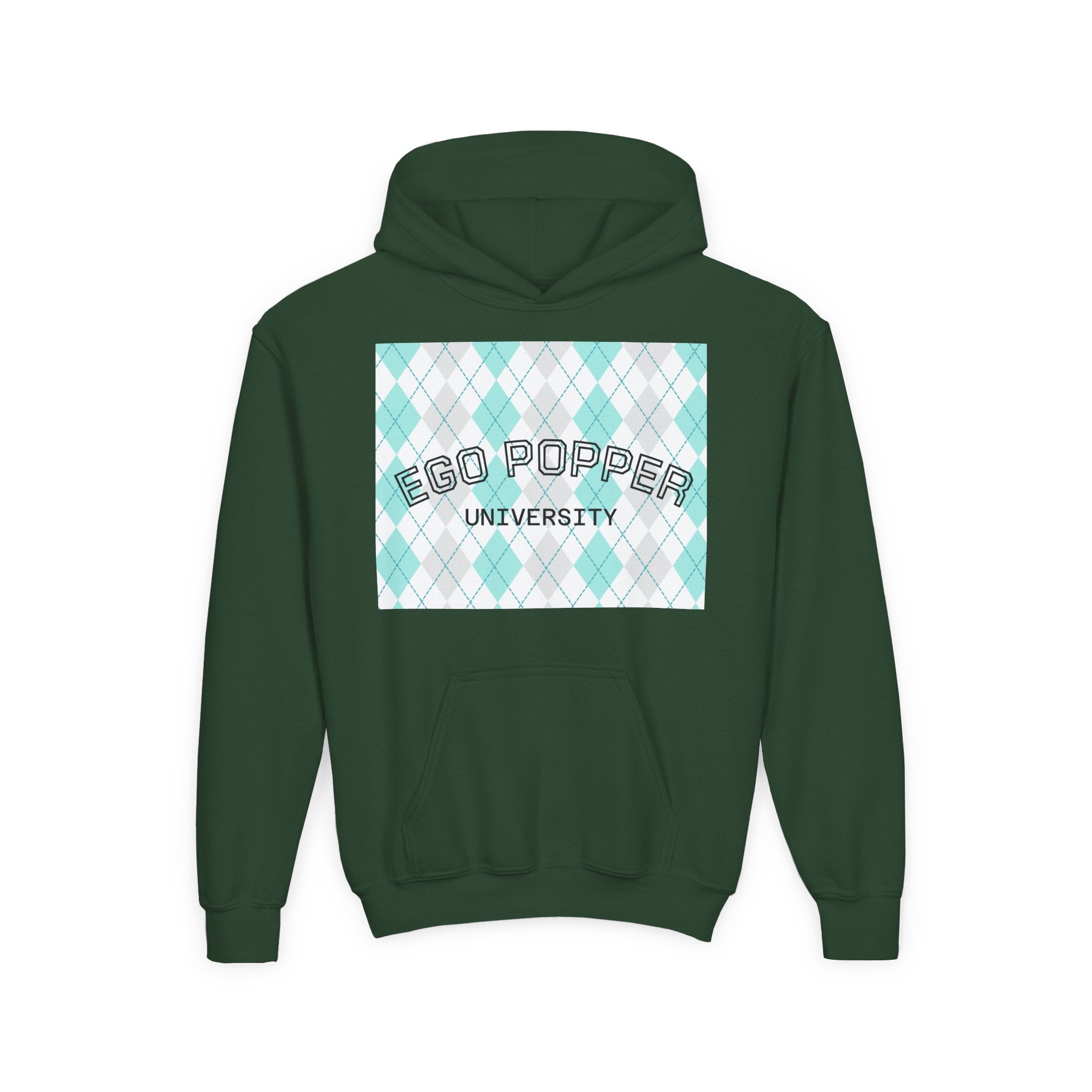 Ego Popper University Hoodie, Youth Sweater for Students, College Apparel, Funny Gift for Graduates, Cool Casual Wear