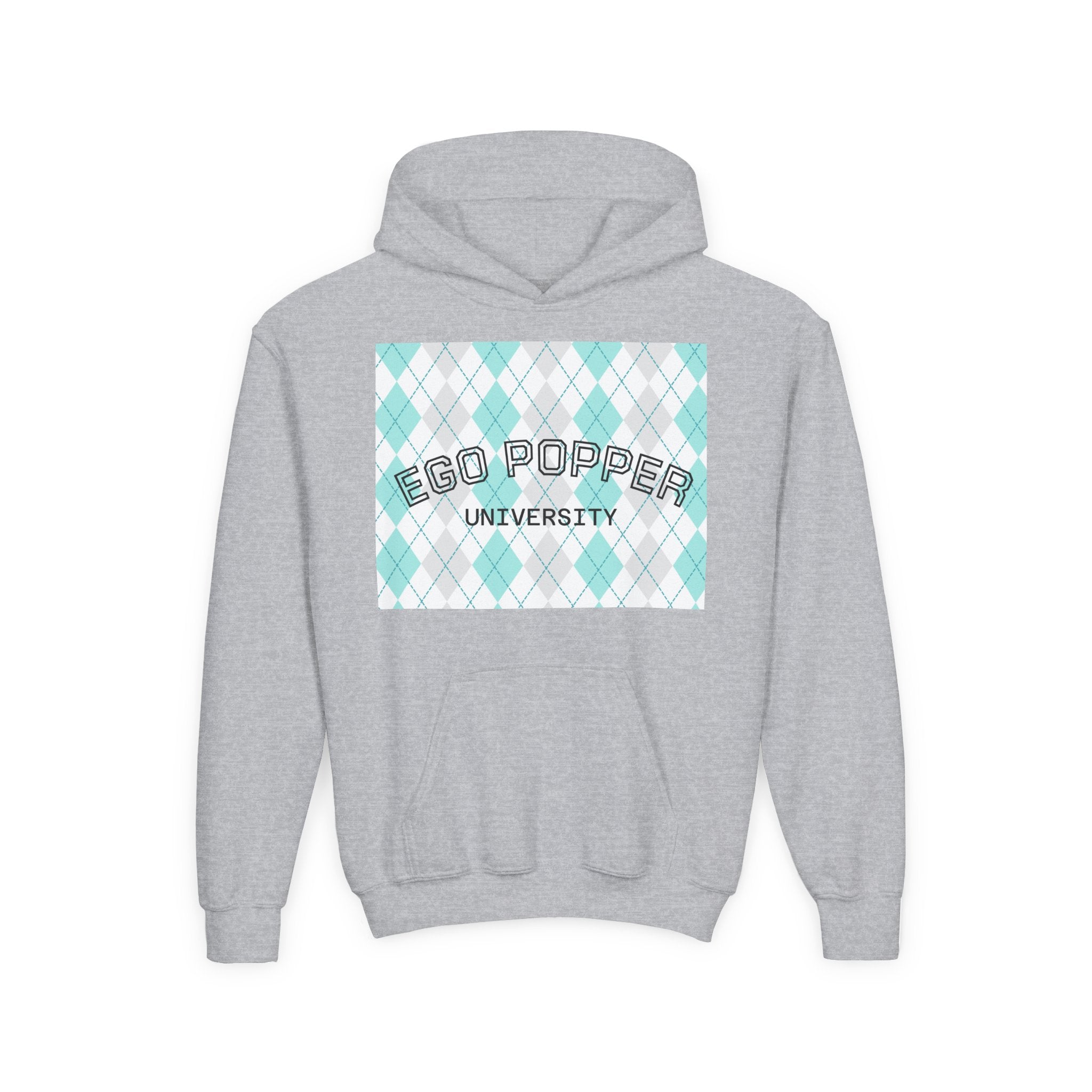 Ego Popper University Hoodie, Youth Sweater for Students, College Apparel, Funny Gift for Graduates, Cool Casual Wear