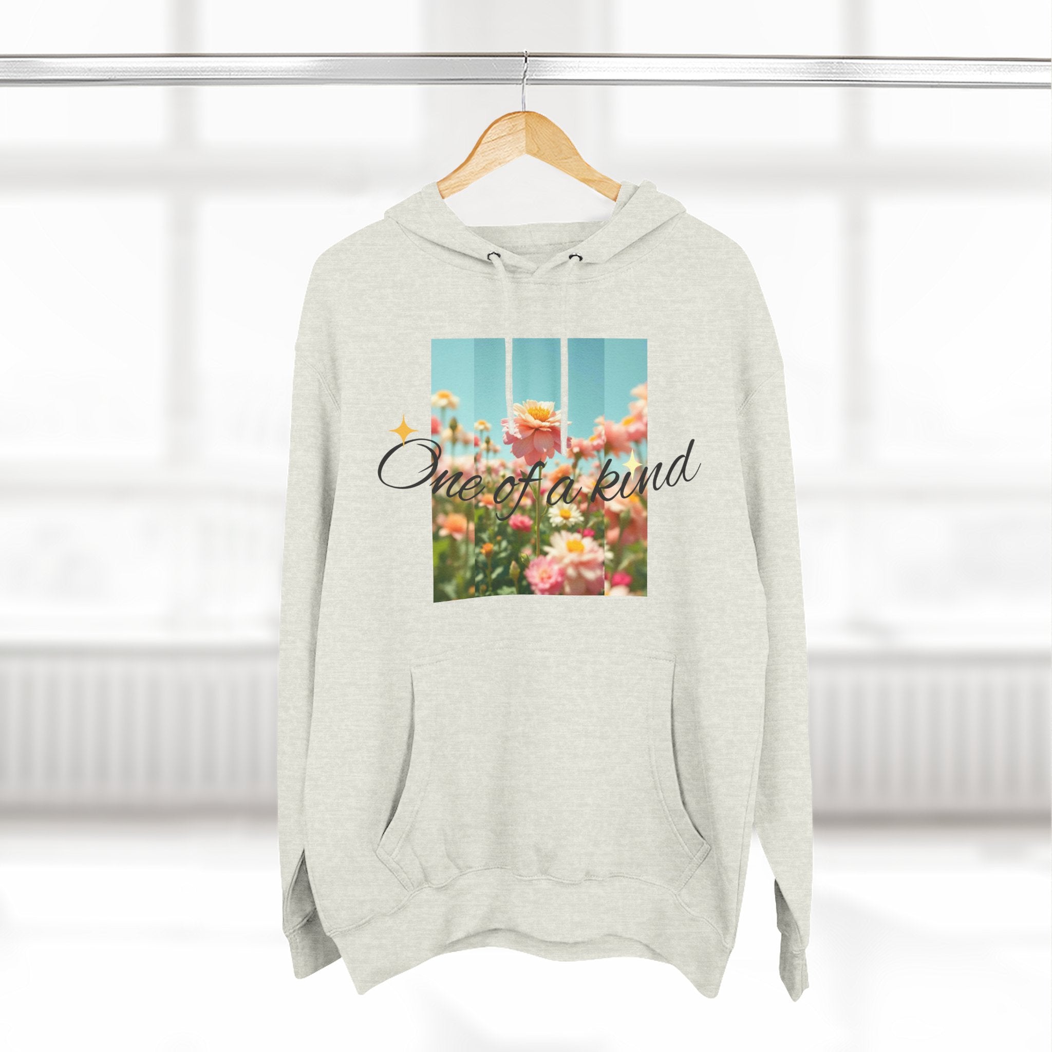 Unique Floral Fleece Hoodie, Cozy Casual Wear, Gift for Her, Trendy Sweatshirt, Spring Fashion, Matching Outfits