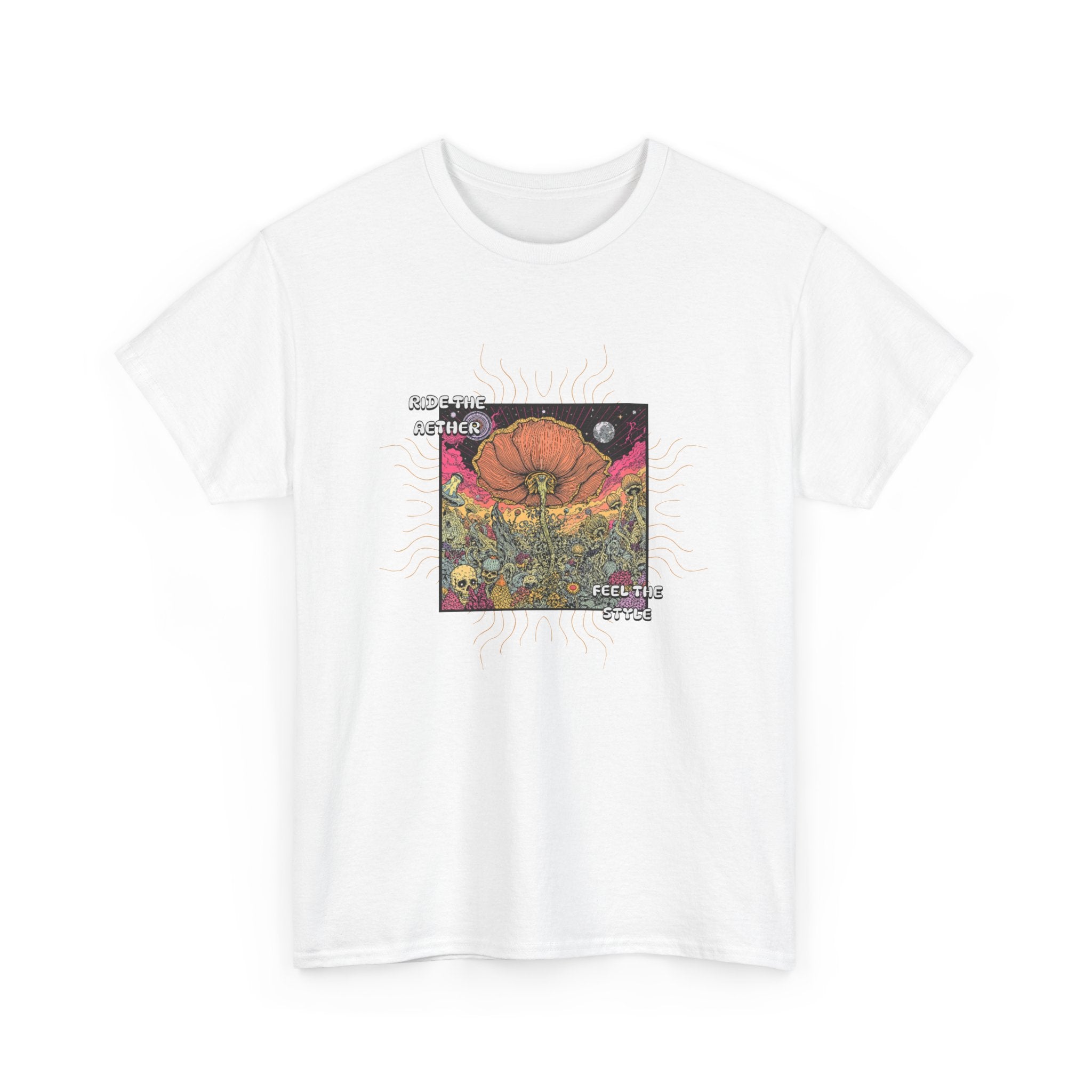 Celestial Pumpkin Unisex Heavy Cotton Tee, Halloween Apparel, Fall Fashion, Graphic Tee, Gift for Pumpkin Lovers