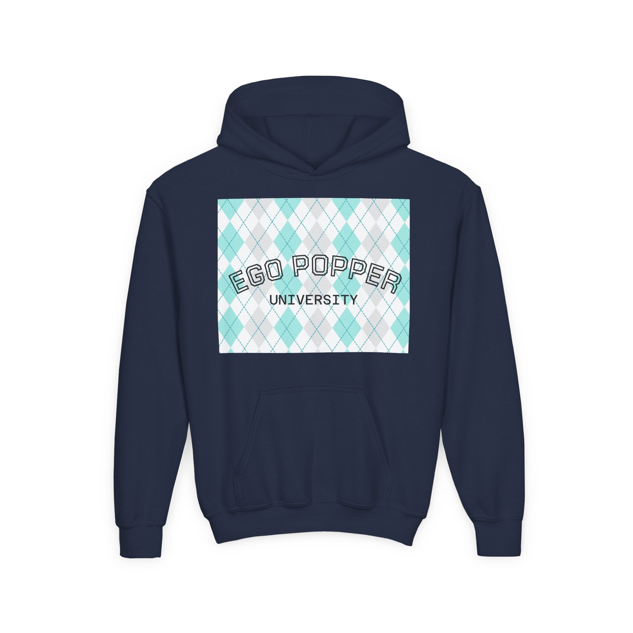 Ego Popper University Hoodie, Youth Sweater for Students, College Apparel, Funny Gift for Graduates, Cool Casual Wear