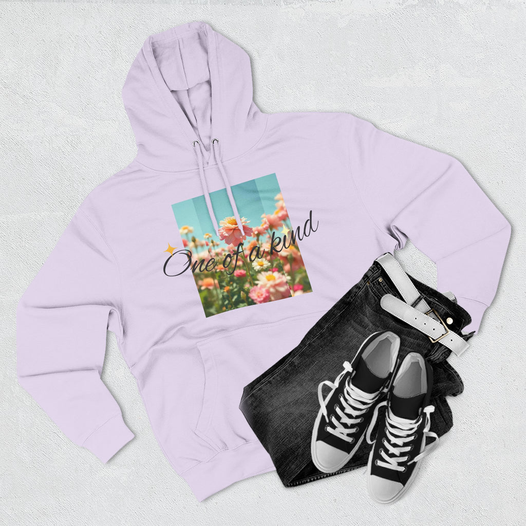 Unique Floral Fleece Hoodie, Cozy Casual Wear, Gift for Her, Trendy Sweatshirt, Spring Fashion, Matching Outfits