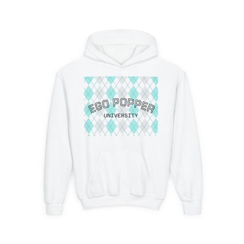 Ego Popper University Hoodie, Youth Sweater for Students, College Apparel, Funny Gift for Graduates, Cool Casual Wear