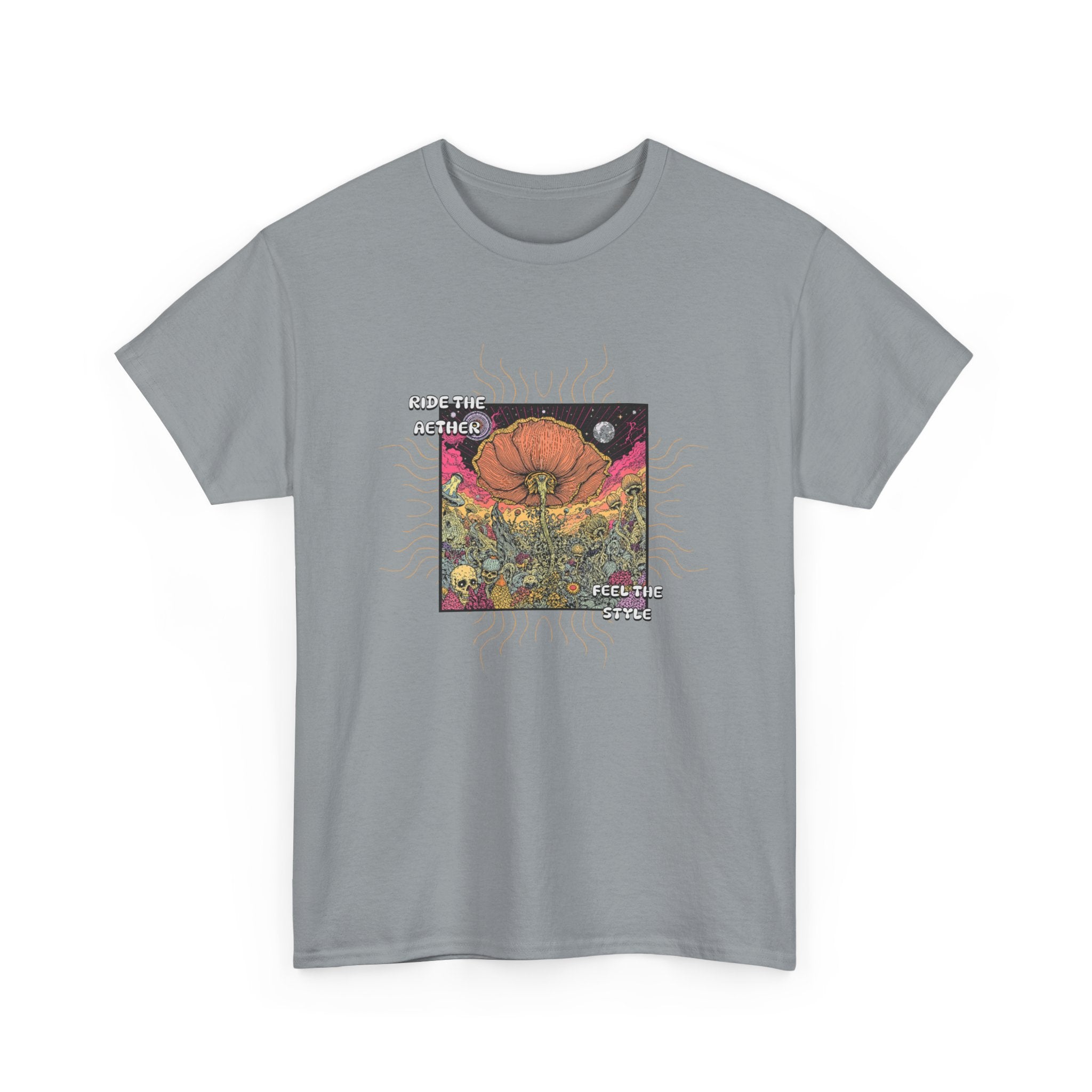 Celestial Pumpkin Unisex Heavy Cotton Tee, Halloween Apparel, Fall Fashion, Graphic Tee, Gift for Pumpkin Lovers
