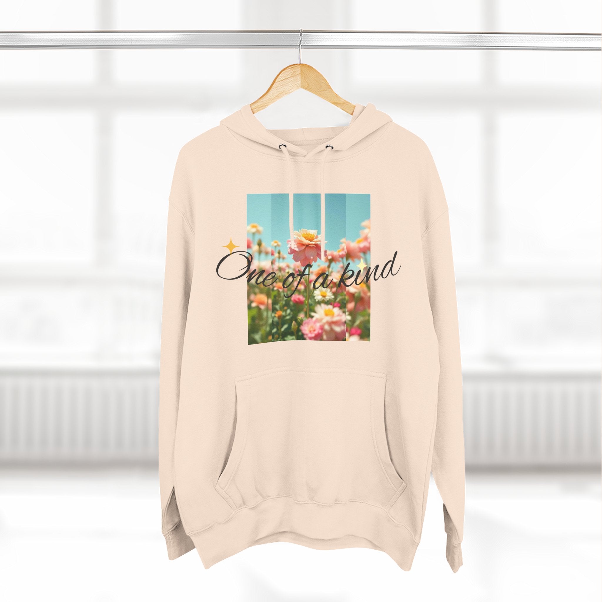 Unique Floral Fleece Hoodie, Cozy Casual Wear, Gift for Her, Trendy Sweatshirt, Spring Fashion, Matching Outfits