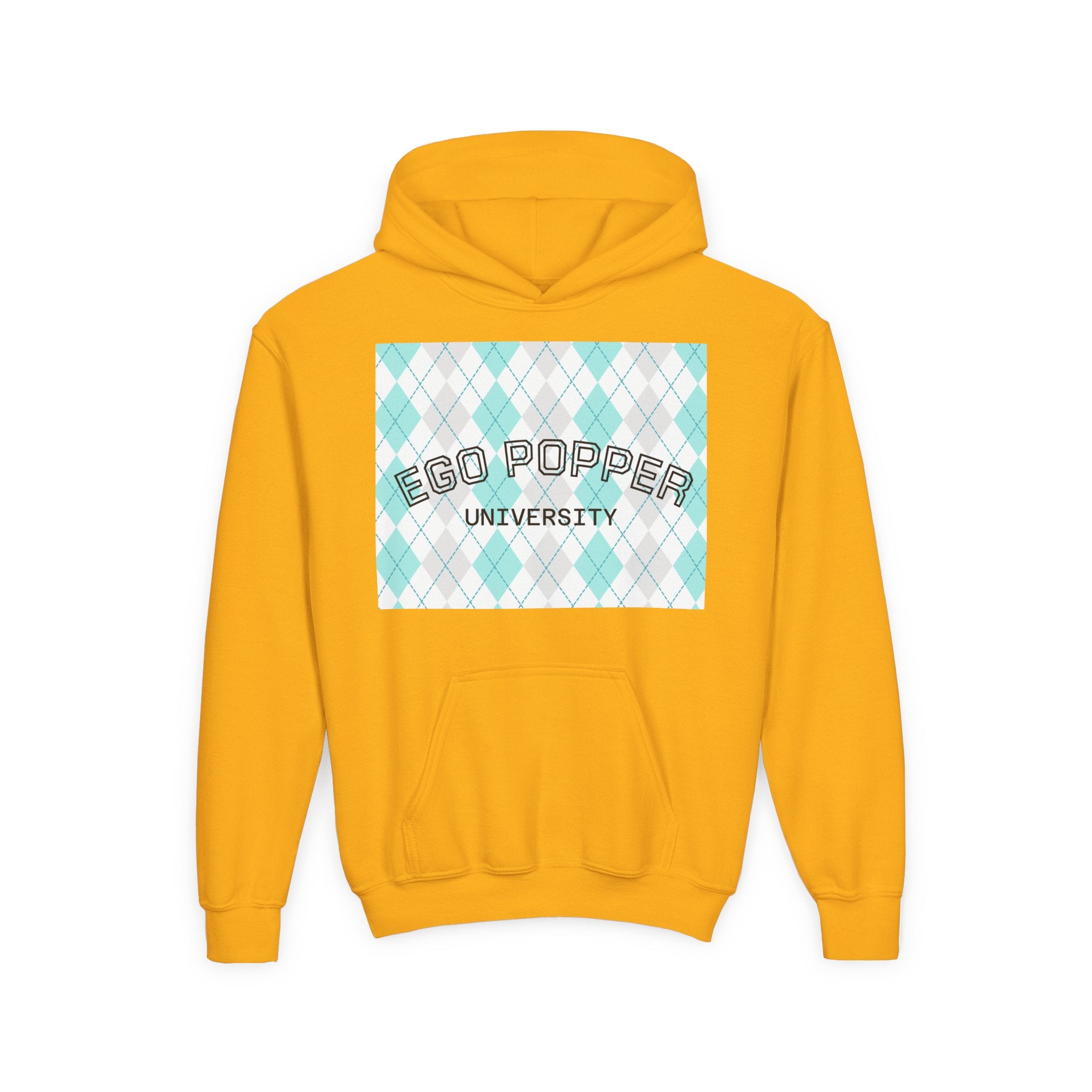 Ego Popper University Hoodie, Youth Sweater for Students, College Apparel, Funny Gift for Graduates, Cool Casual Wear