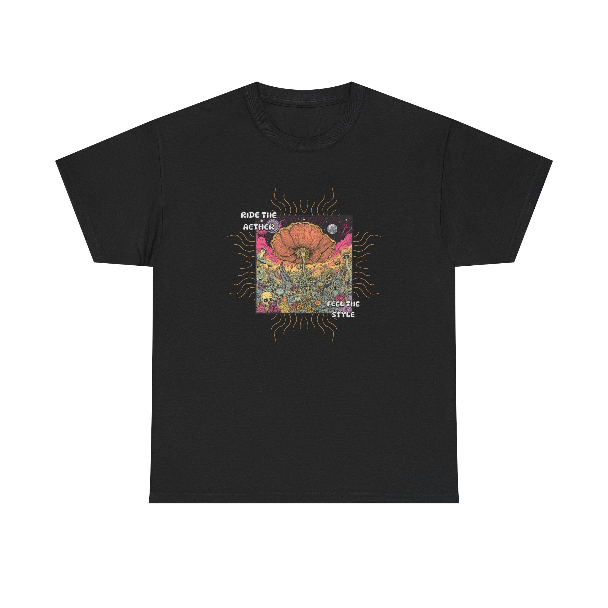 Celestial Pumpkin Unisex Heavy Cotton Tee, Halloween Apparel, Fall Fashion, Graphic Tee, Gift for Pumpkin Lovers