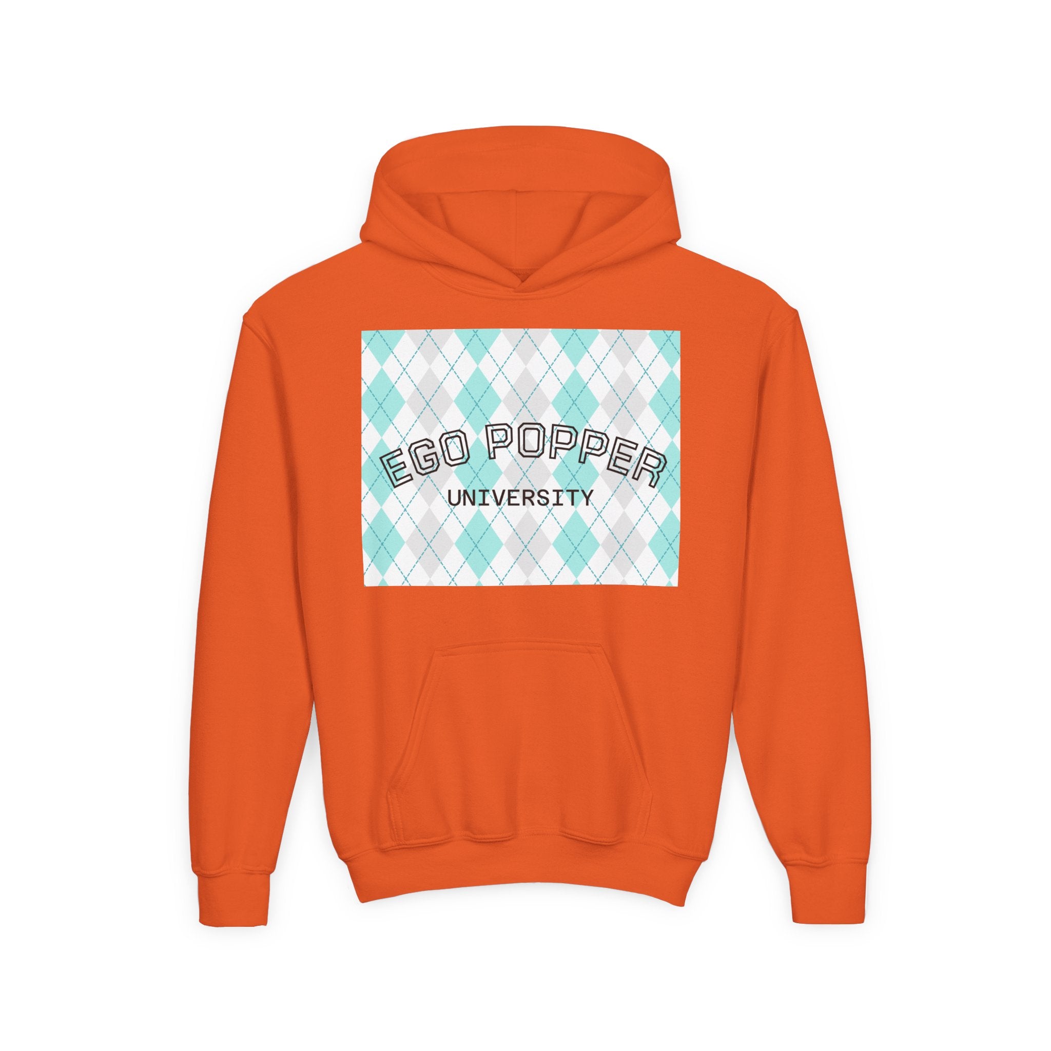 Ego Popper University Hoodie, Youth Sweater for Students, College Apparel, Funny Gift for Graduates, Cool Casual Wear
