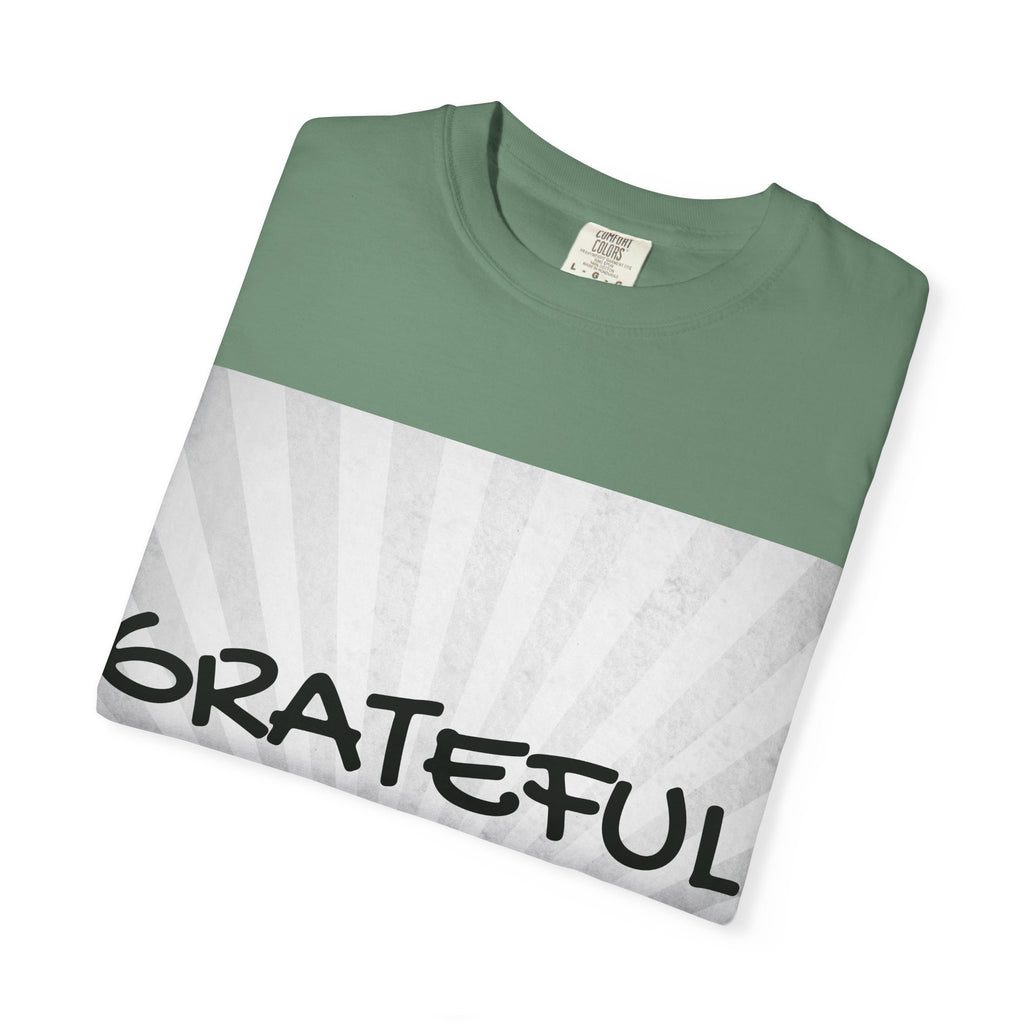 Grateful Floral T-Shirt, Positive Vibe Tee, Gift for Friends, Motivational Apparel, Spring or Summer Style