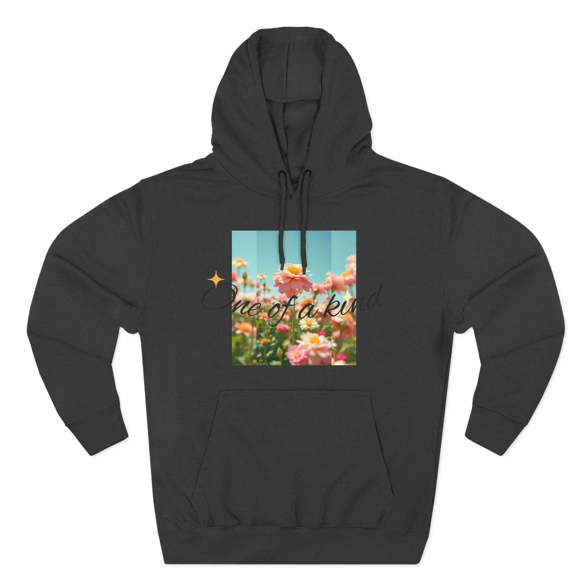 Unique Floral Fleece Hoodie, Cozy Casual Wear, Gift for Her, Trendy Sweatshirt, Spring Fashion, Matching Outfits