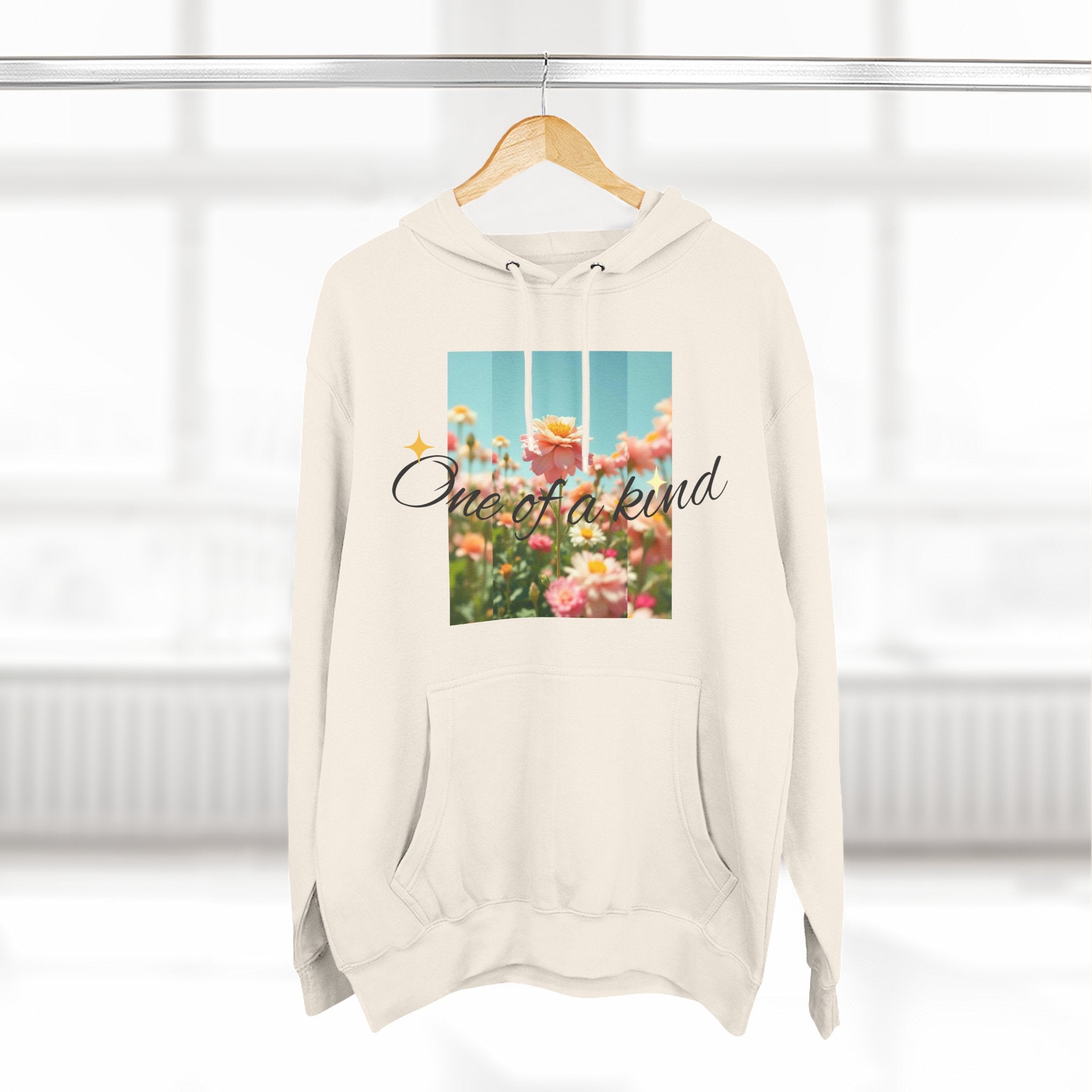 Unique Floral Fleece Hoodie, Cozy Casual Wear, Gift for Her, Trendy Sweatshirt, Spring Fashion, Matching Outfits