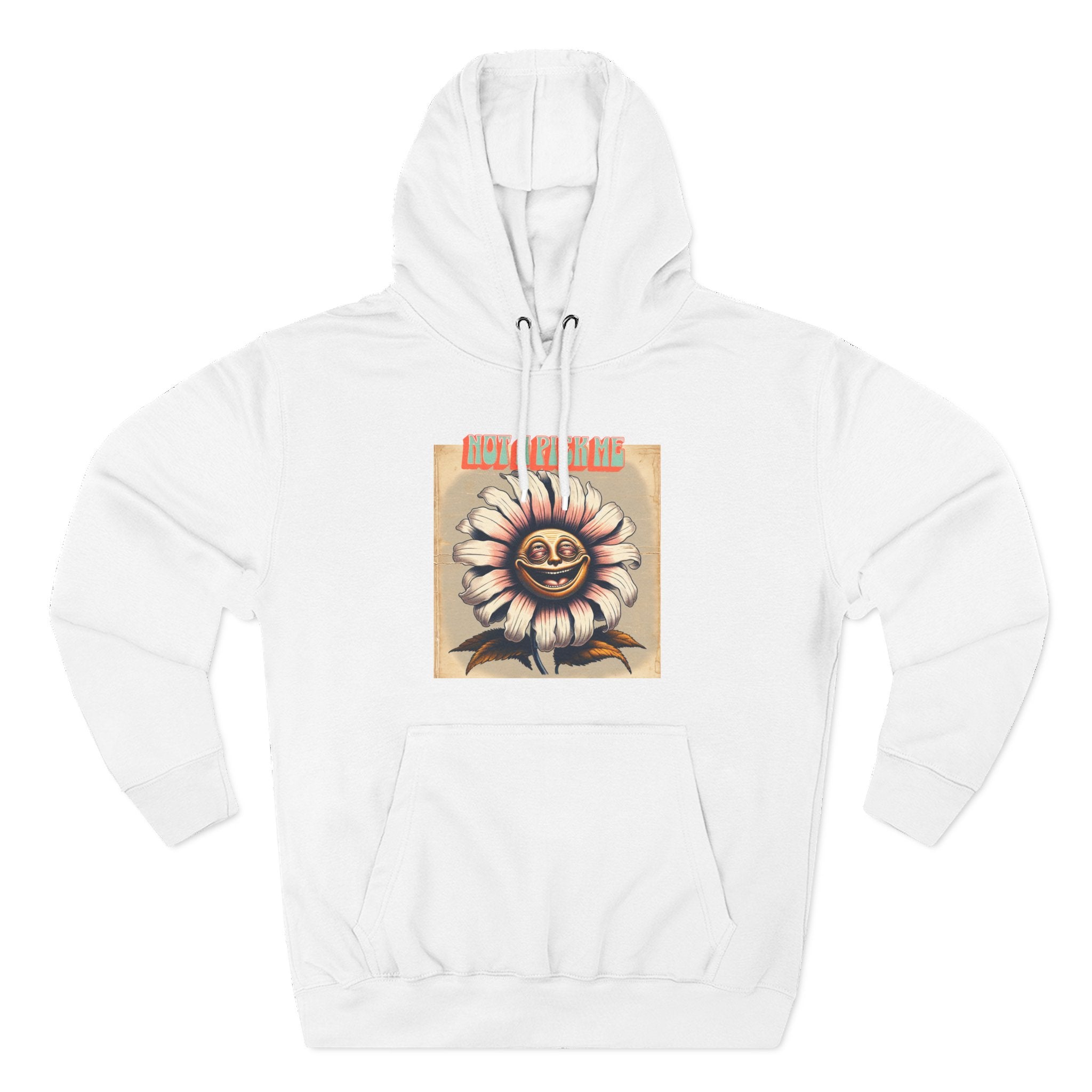 Retro Floral Smile Hoodie, Cozy Fleece Hoodie for Every Occasion, Unique Gift for Flower Lovers, Trending Vintage Style, Perfect for Fall