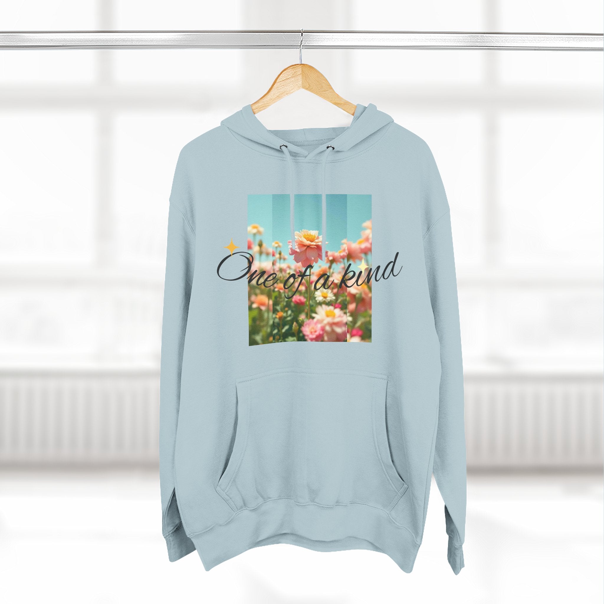 Unique Floral Fleece Hoodie, Cozy Casual Wear, Gift for Her, Trendy Sweatshirt, Spring Fashion, Matching Outfits