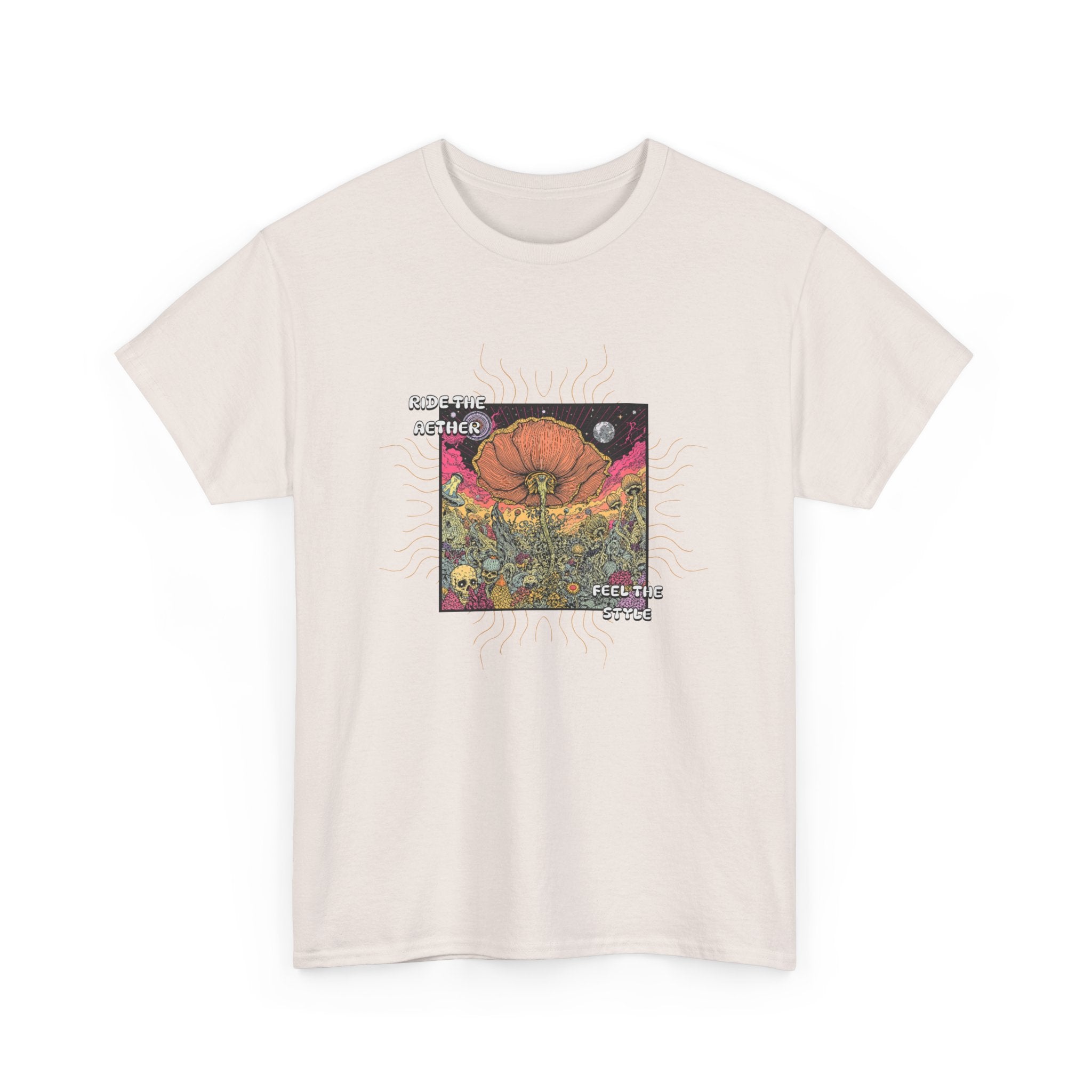 Celestial Pumpkin Unisex Heavy Cotton Tee, Halloween Apparel, Fall Fashion, Graphic Tee, Gift for Pumpkin Lovers