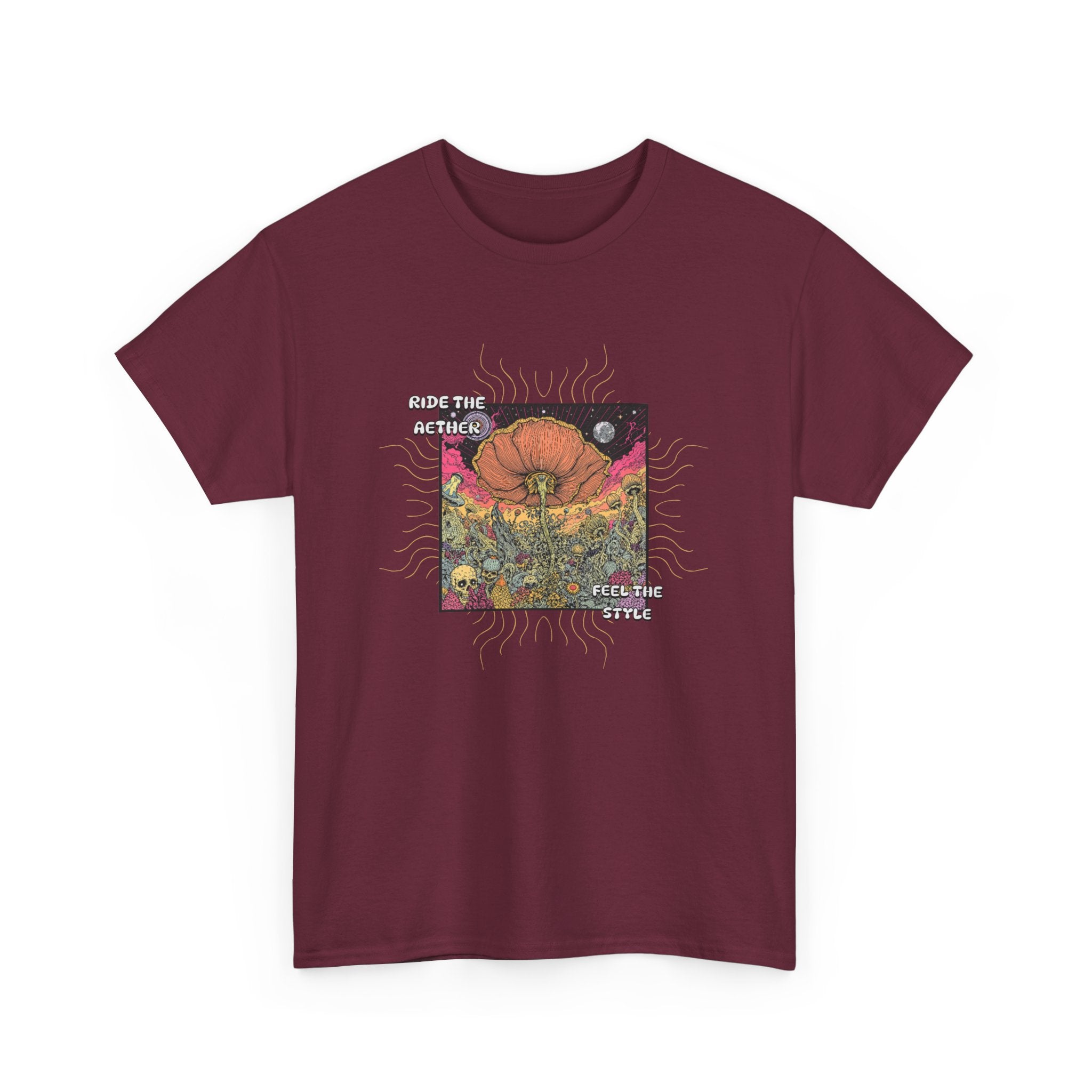 Celestial Pumpkin Unisex Heavy Cotton Tee, Halloween Apparel, Fall Fashion, Graphic Tee, Gift for Pumpkin Lovers