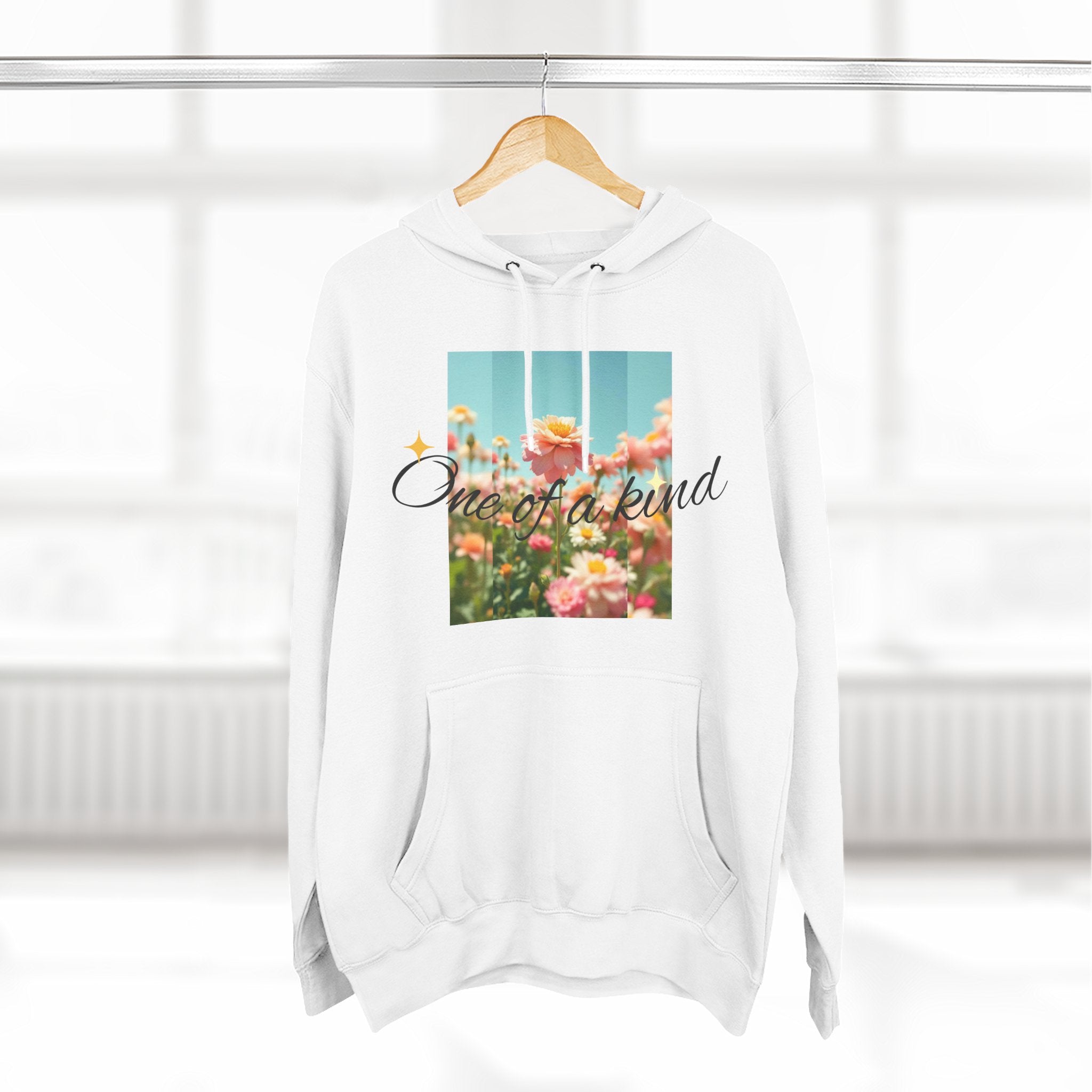 Unique Floral Fleece Hoodie, Cozy Casual Wear, Gift for Her, Trendy Sweatshirt, Spring Fashion, Matching Outfits